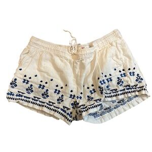 Vineyard Vines White and Blue High Waist Shorts